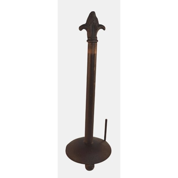 Metal Fleur De Lis Paper Towel Holder, Rustic Bronze Kitchen Stand, Decorative C - Picture 1 of 6